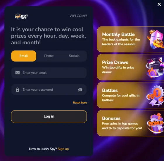 luckyspy casino log in